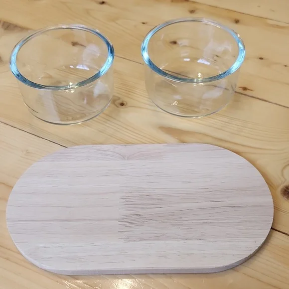 Horizon Cloche Board Tray with 2 Glass Dome Lids - Picture 5 of 11